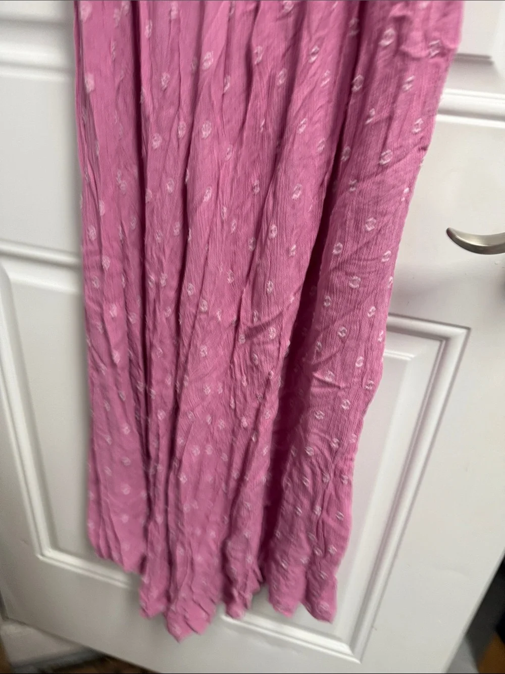 Mauve Pink Maxi Dress with Puff Sleeves FREE PEOPLE Size Large LIKE NEW